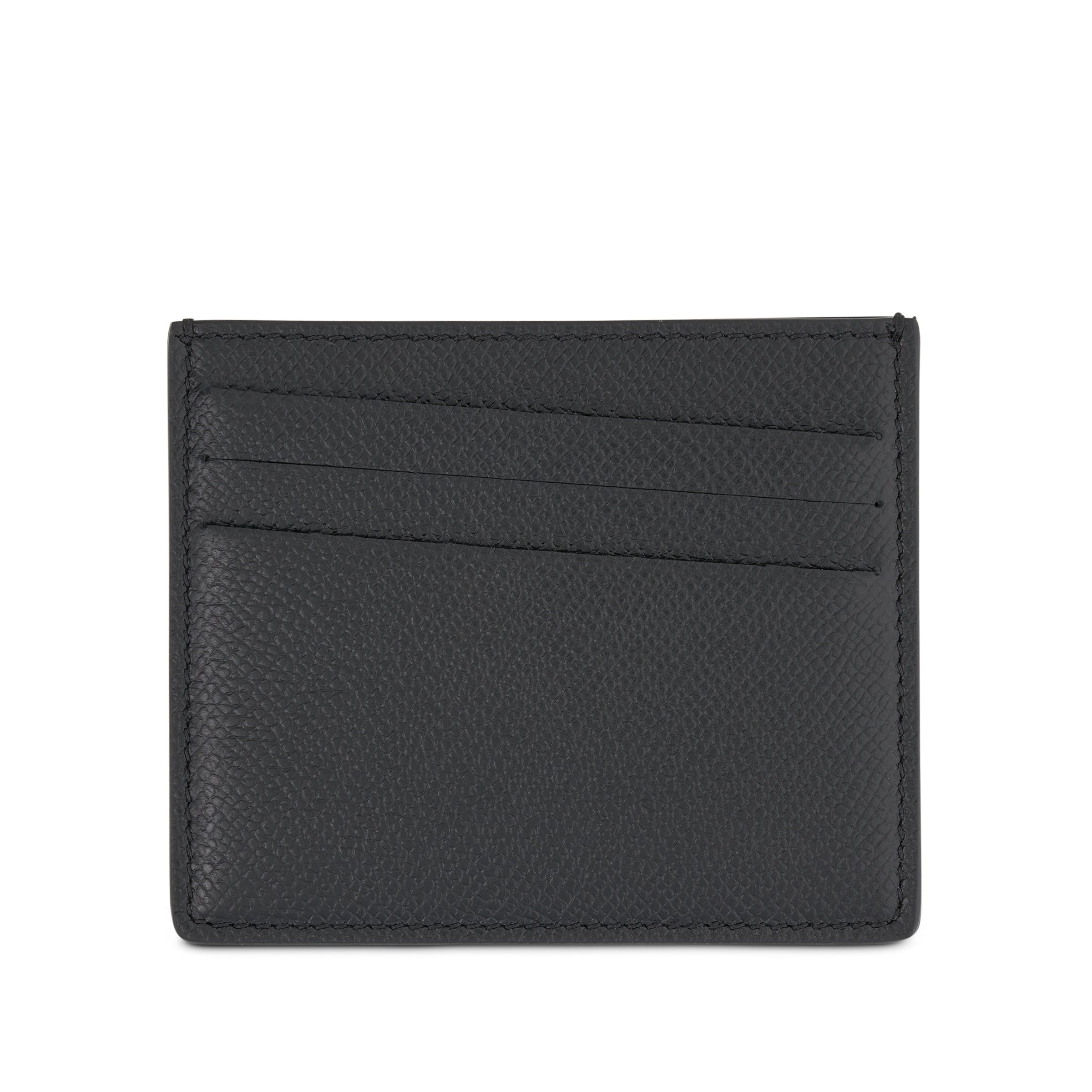 Four Stitch Logo 6CC Card Holder in Black - 1