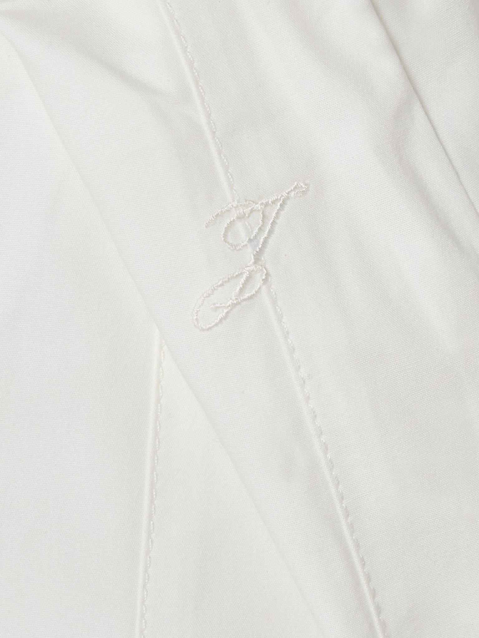 Triana pleated cotton-poplin midi skirt White - 5