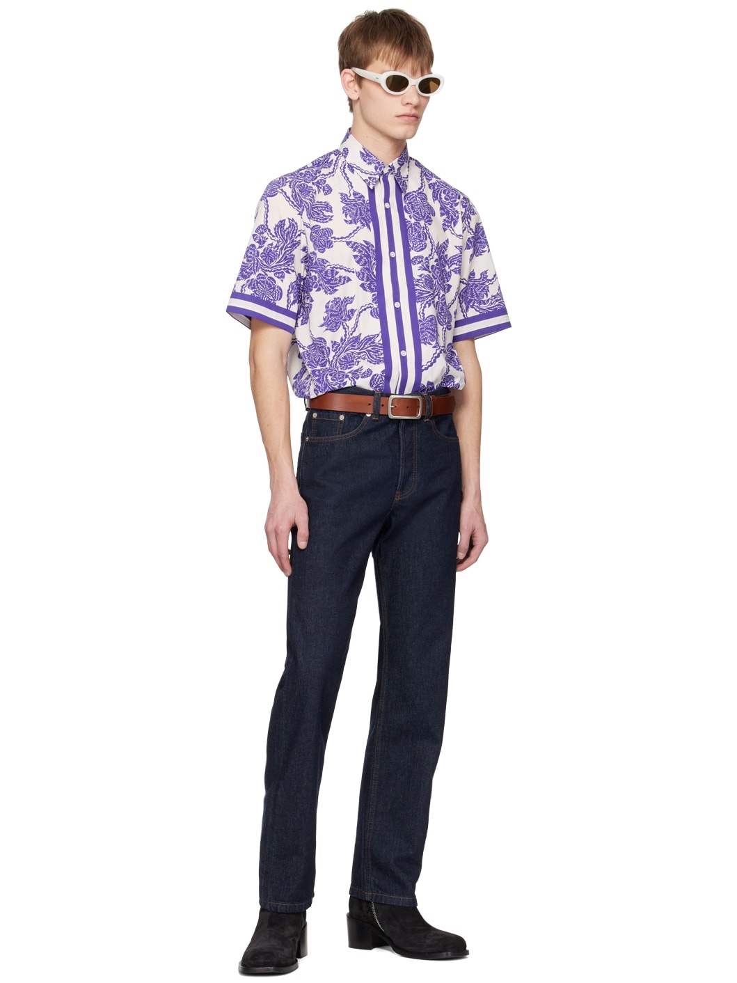 White Floral Shirt - 4