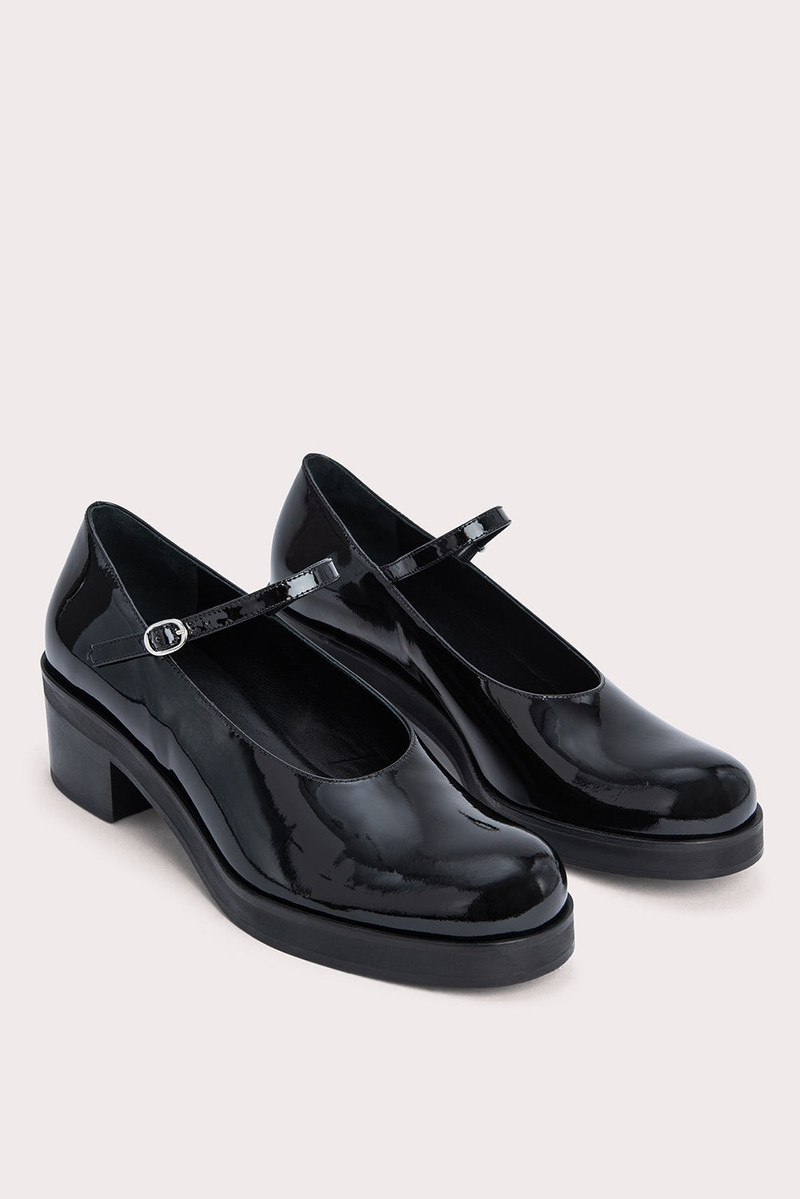 BY FAR Beth Black Patent Leather outlook