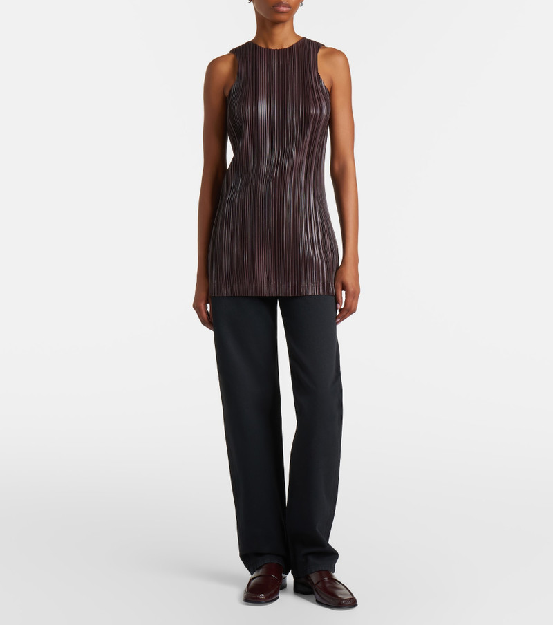 PHOEBE PHILO Pleated jersey tank top outlook