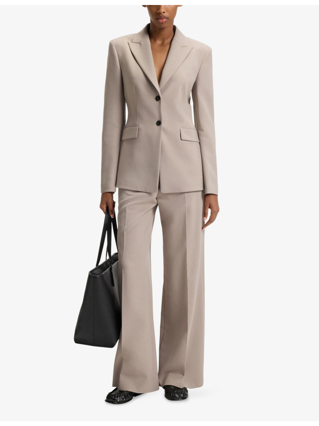 Wide-Leg High-Rise Stretch-Woven Trousers - 2