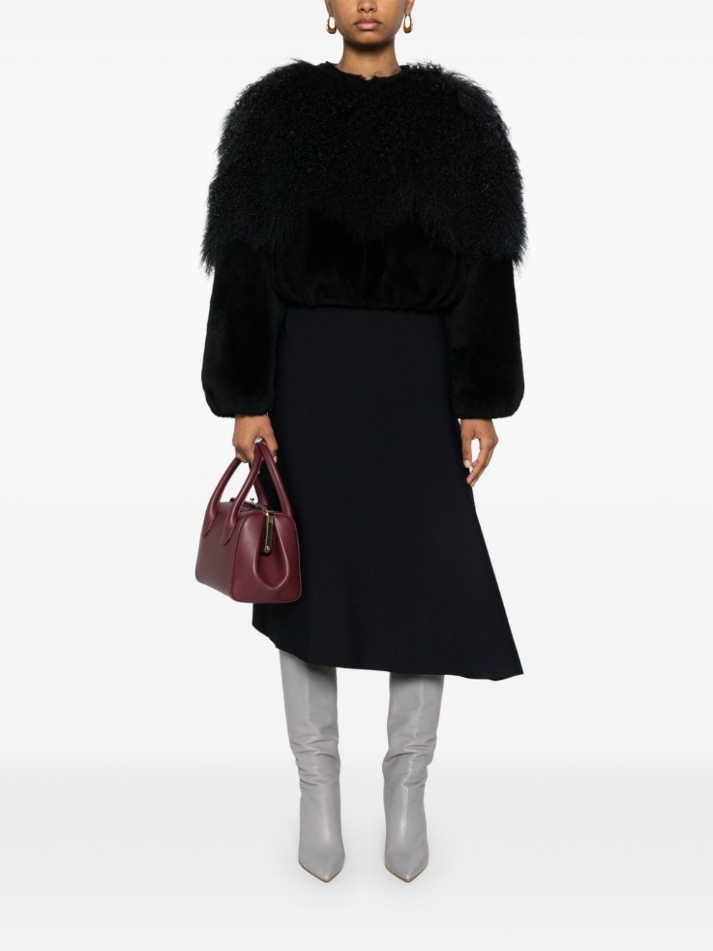 shearling-trim jacket - 2