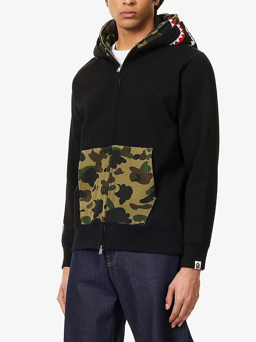 Camo Shark Relaxed-Fit Cotton Hoody - 3