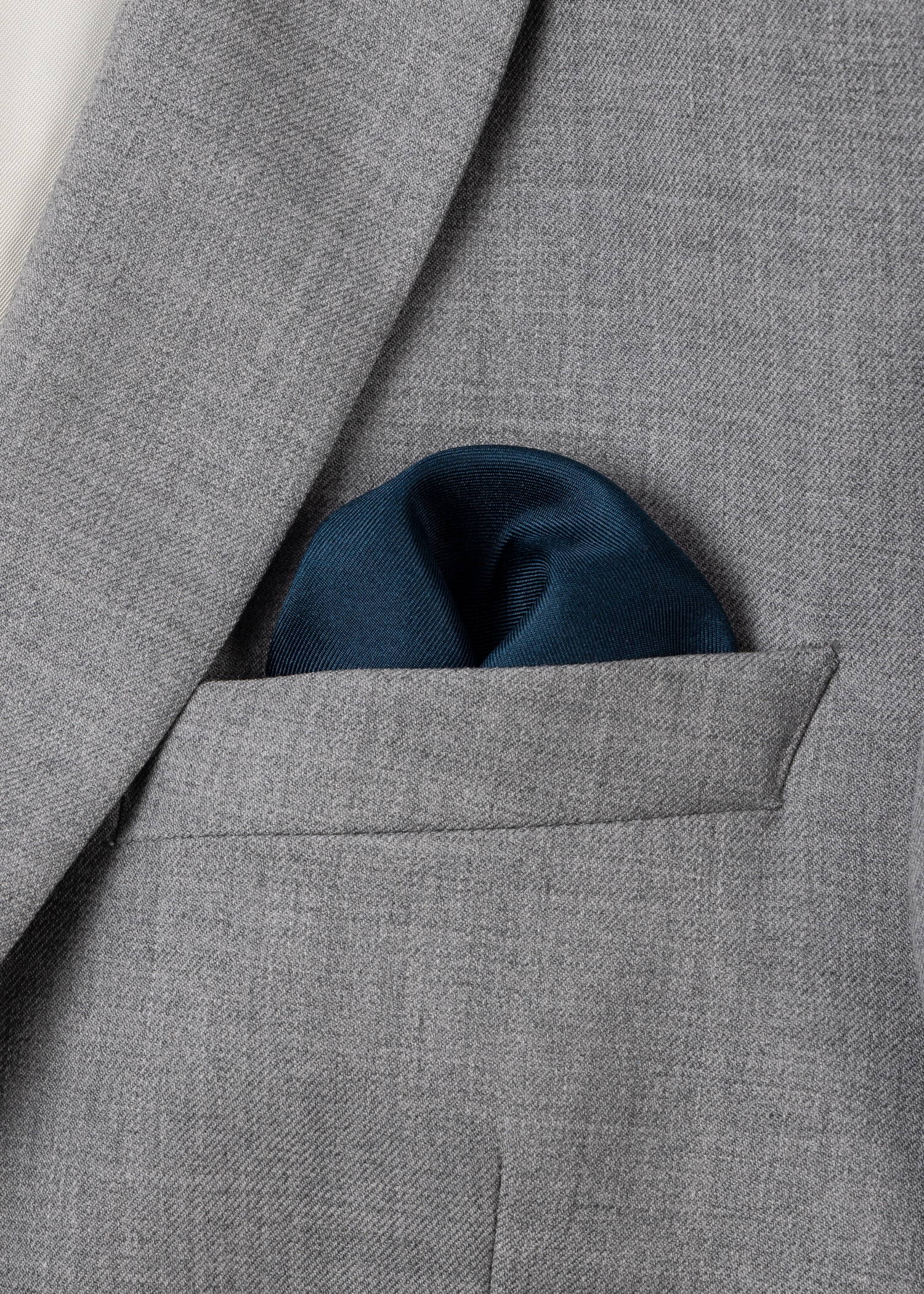 Navy 'Signature Stripe' Silk Pocket Square - 2