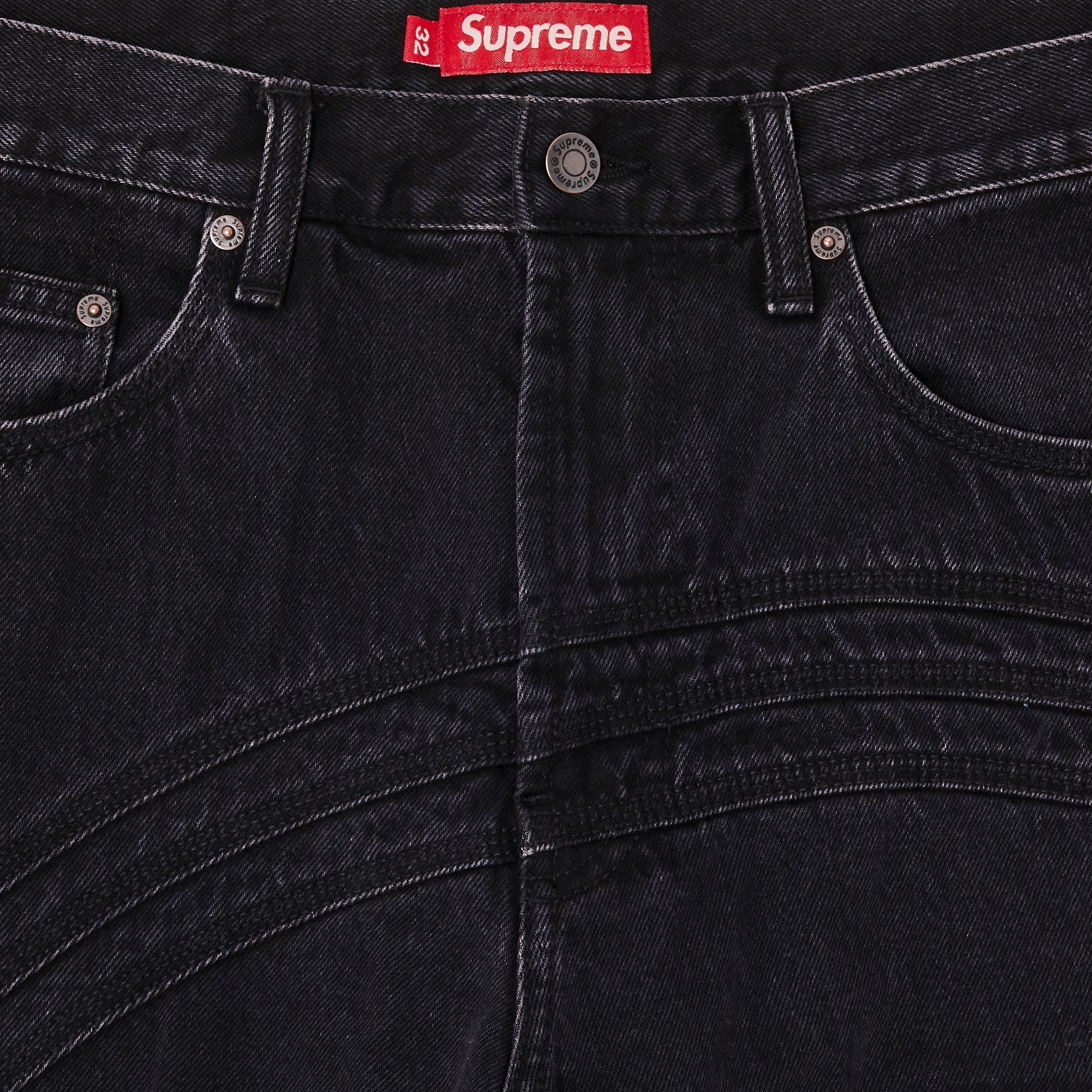 Supreme S Logo Loose Fit Jean 'Washed Black' - 3