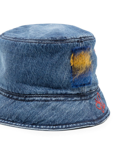 Marni embroidered denim bucket hat outlook