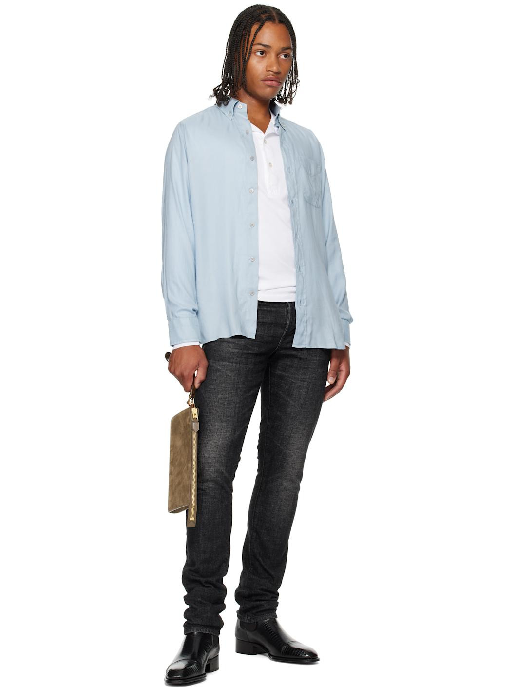 Blue Fluid Shirt - 4