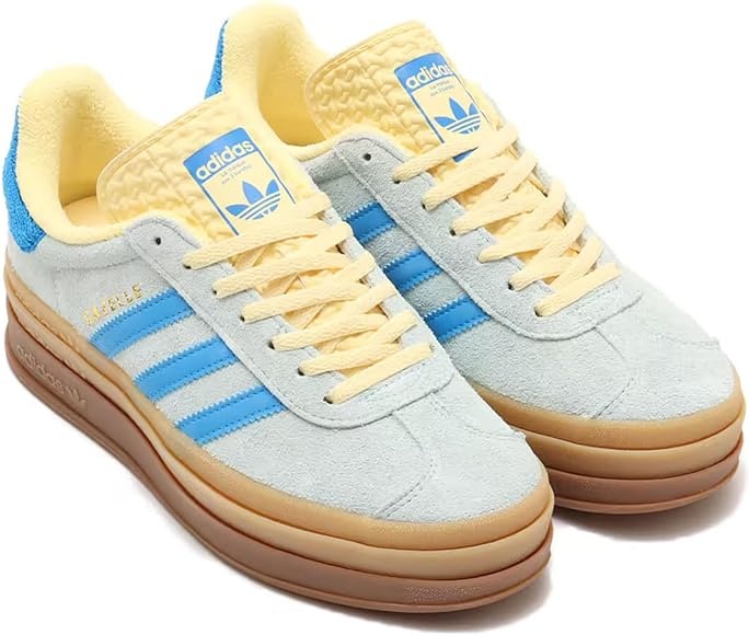 ★adidas★ Gazelle Bold W Blue Yellow IE0430 W Adidas Gazelle Bold Almost Blue Bright Blue Yellow IE0430