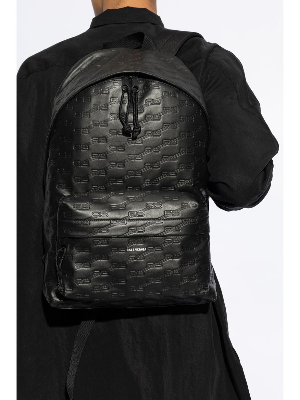 BALENCIAGA BB テープ ロゴ バックパック Men's Explorer Backpack in Black | Balenciaga US