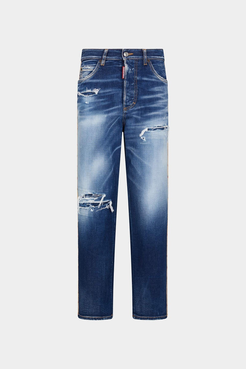 MEDIUM RIPPED KNEE WASH BOSTON JEANS 1