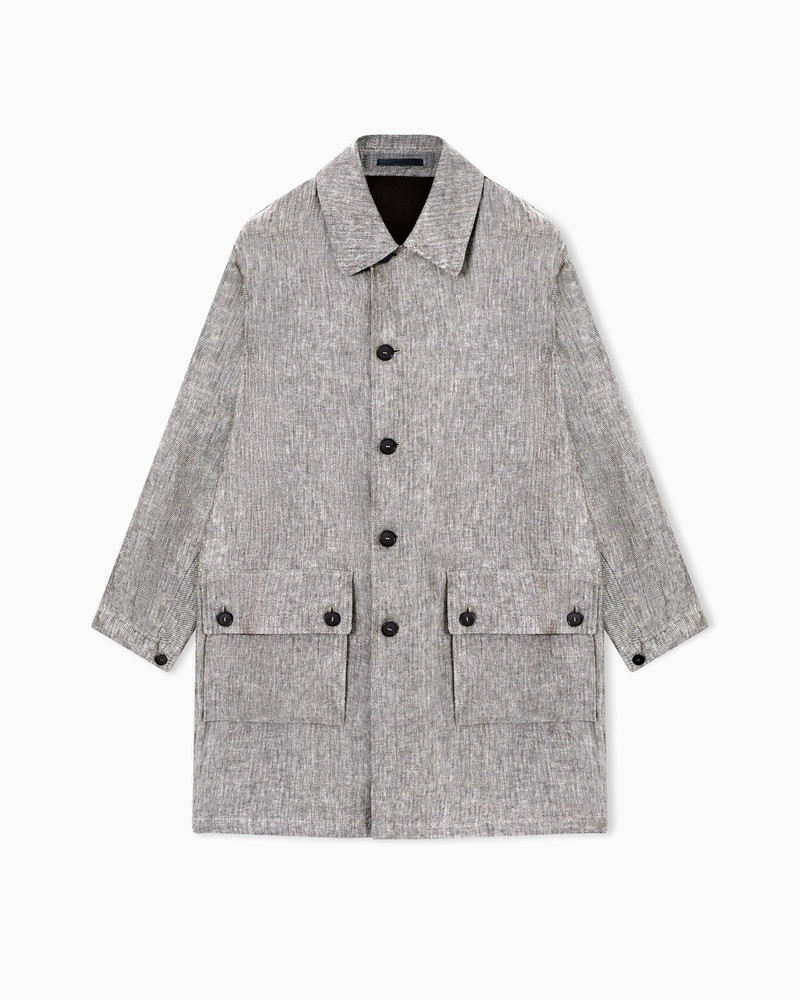 MÉLANGE LINEN PEA COAT 1