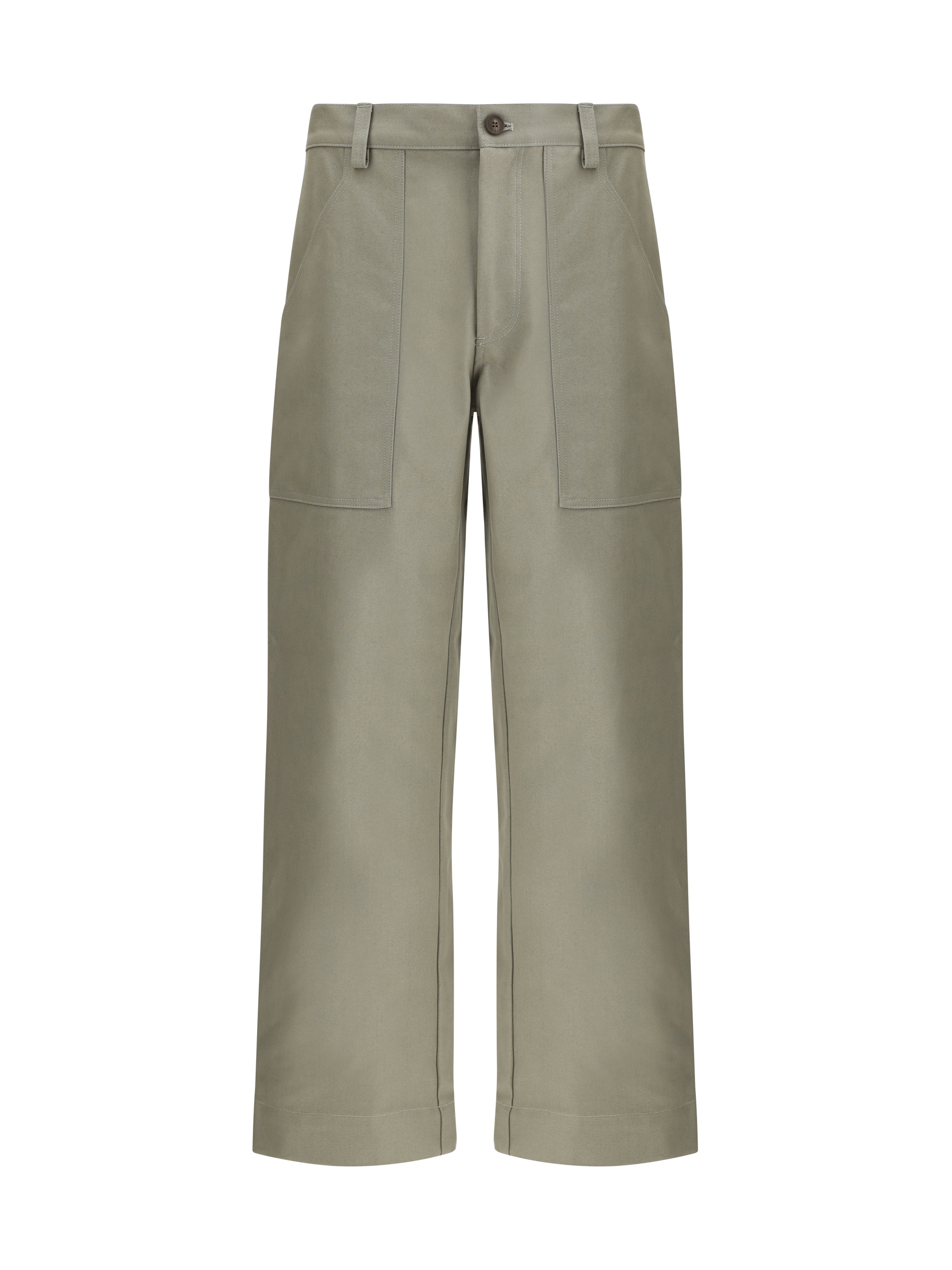 MAISON KITSUNÉ WORKWEAR PANTS Taupe Workwear Trousers by Maison Kitsuné on Sale