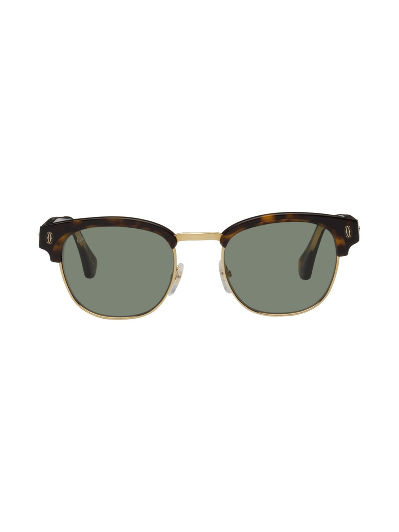 Tortoiseshell Rectangular Sunglasses - 1