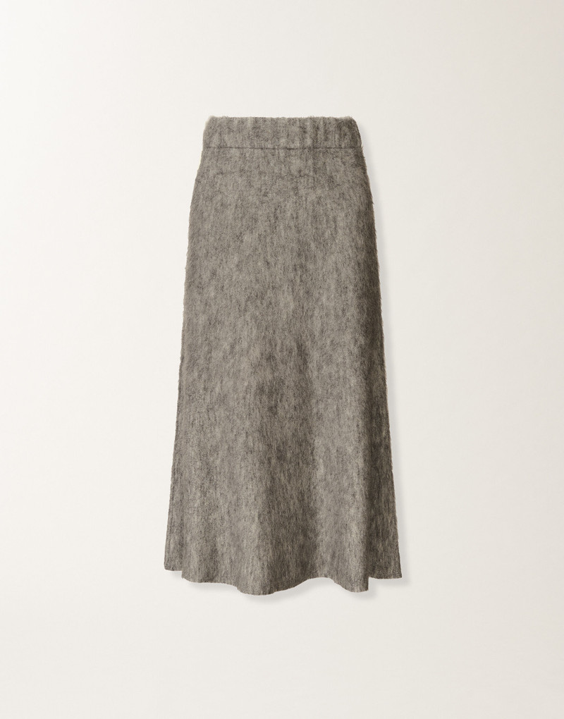 Brushed merino and mohair skirt 1