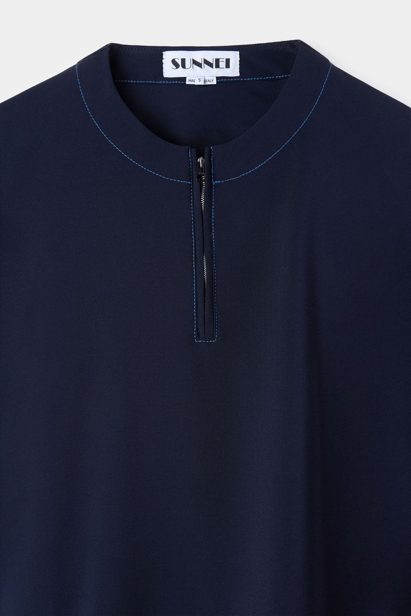 ZIPPED OVER T-SHIRT / dark blue 6