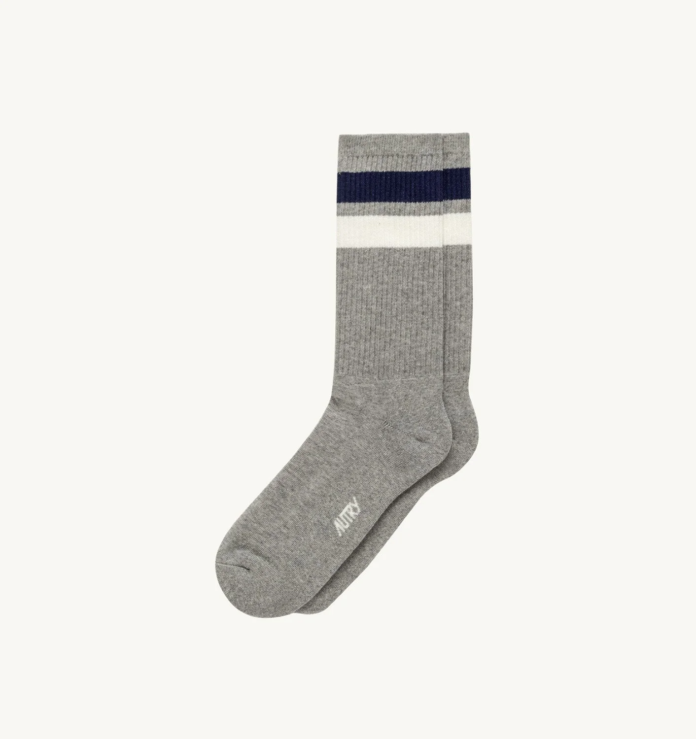 UNISEX STRIPED JACQUARD LOGO SOCK - 1