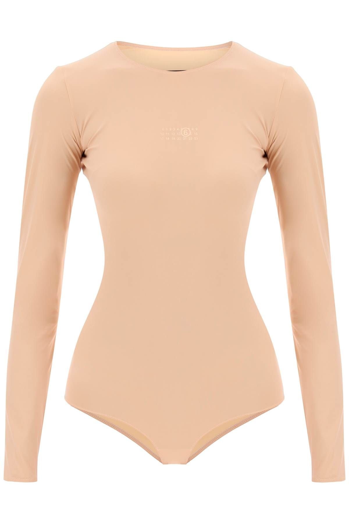 Tシャツ・カットソー MM6 MAISON MARGIELA LYCRA JERSEY LONG-SLEEVED BODYSUIT MM6 MAISON MARGIELA Long Sleeve Lycra Bodysuit - ShopStyle Tops