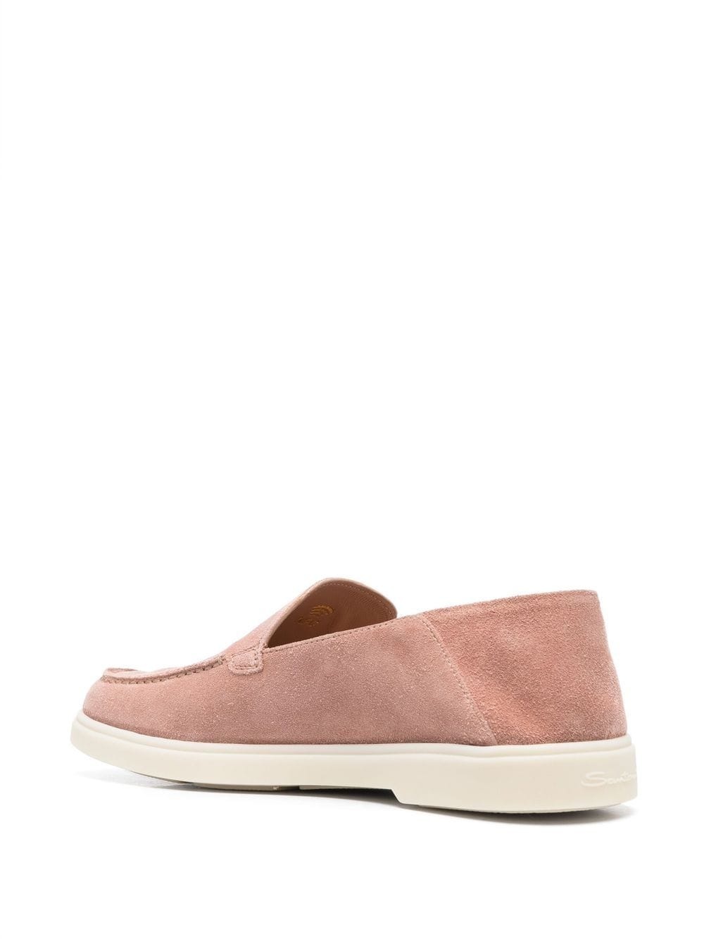 round-toe suede loafers - 3