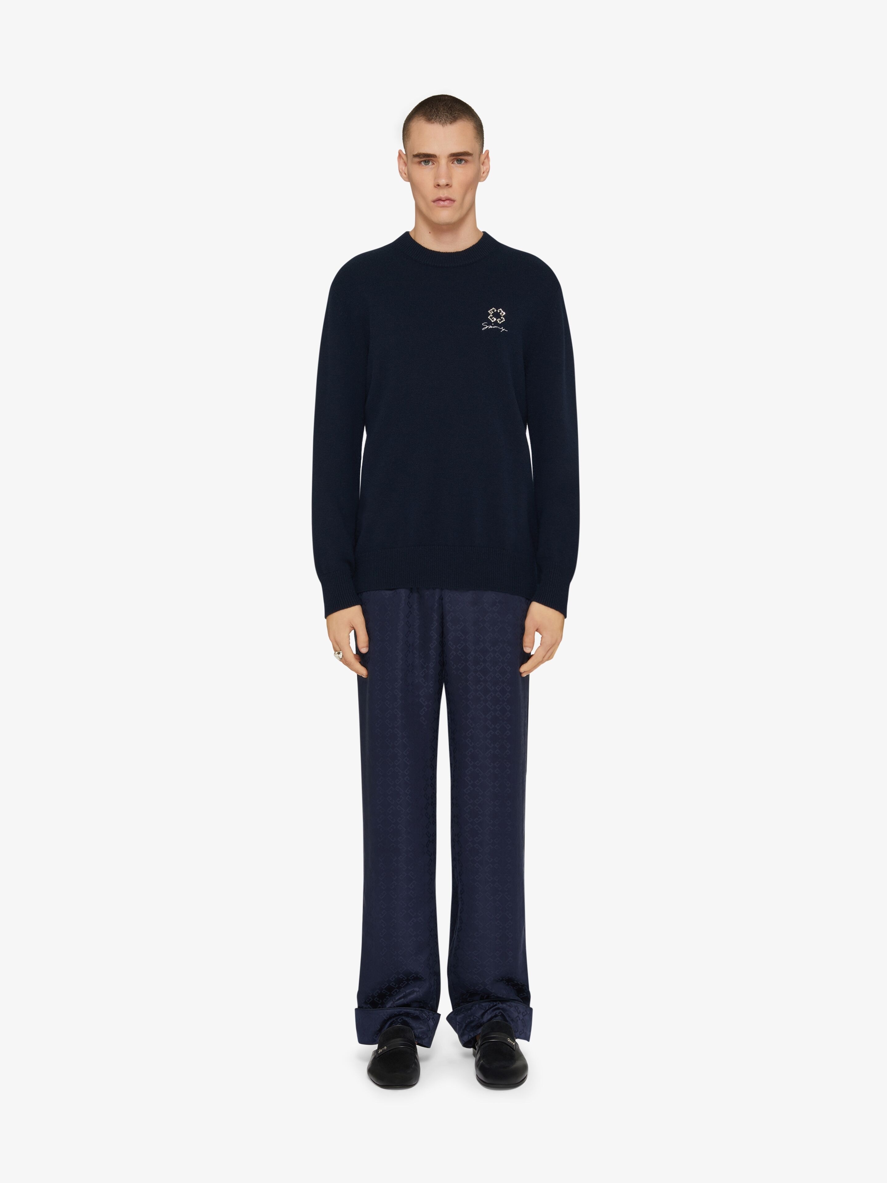 SWEATER IN WOOL CASHMERE AND CRYSTALS WITH 4G DETAIL - 3