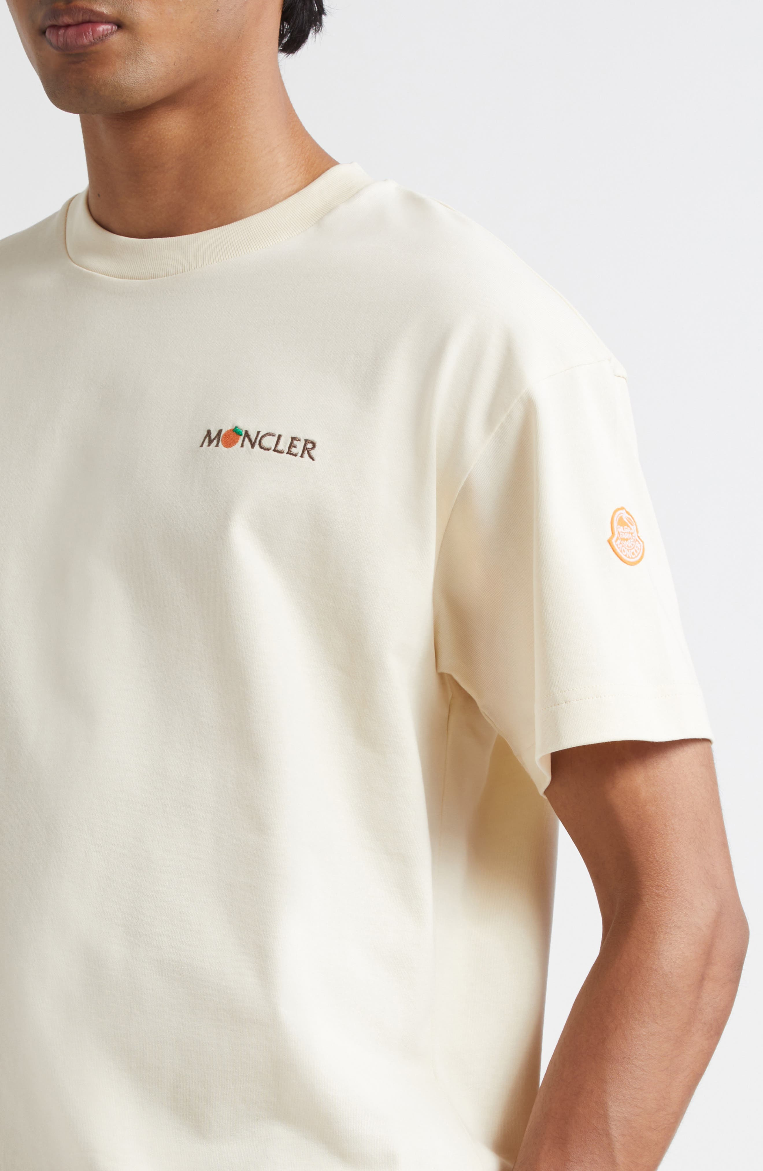 Moncler x Gilga Farm by Donald Glover Logo Patch T-Shirt in Natural at Nordstrom - 5