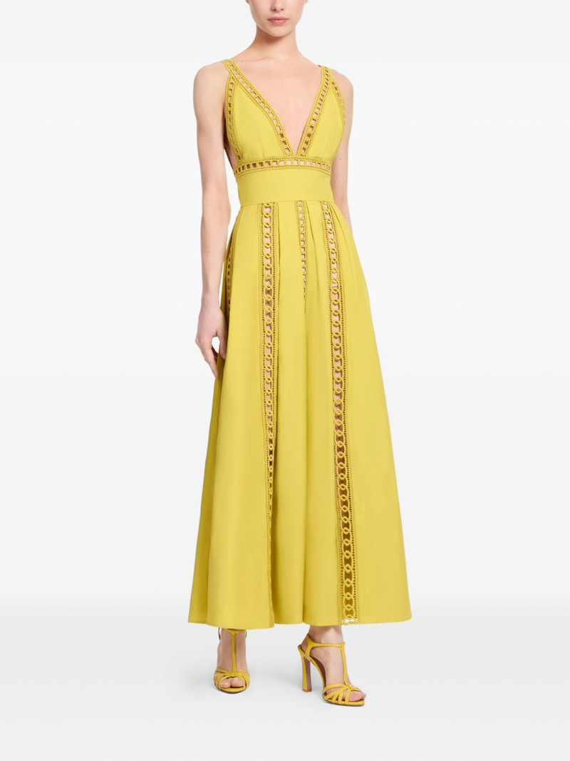 ELIE SAAB v-neck midi dress outlook