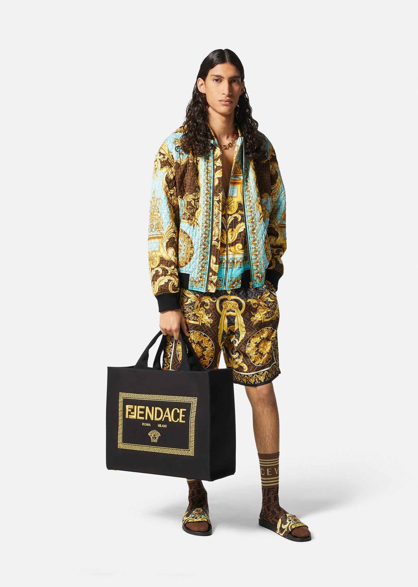 Fendace Gold Baroque Quilted Jacket - 2