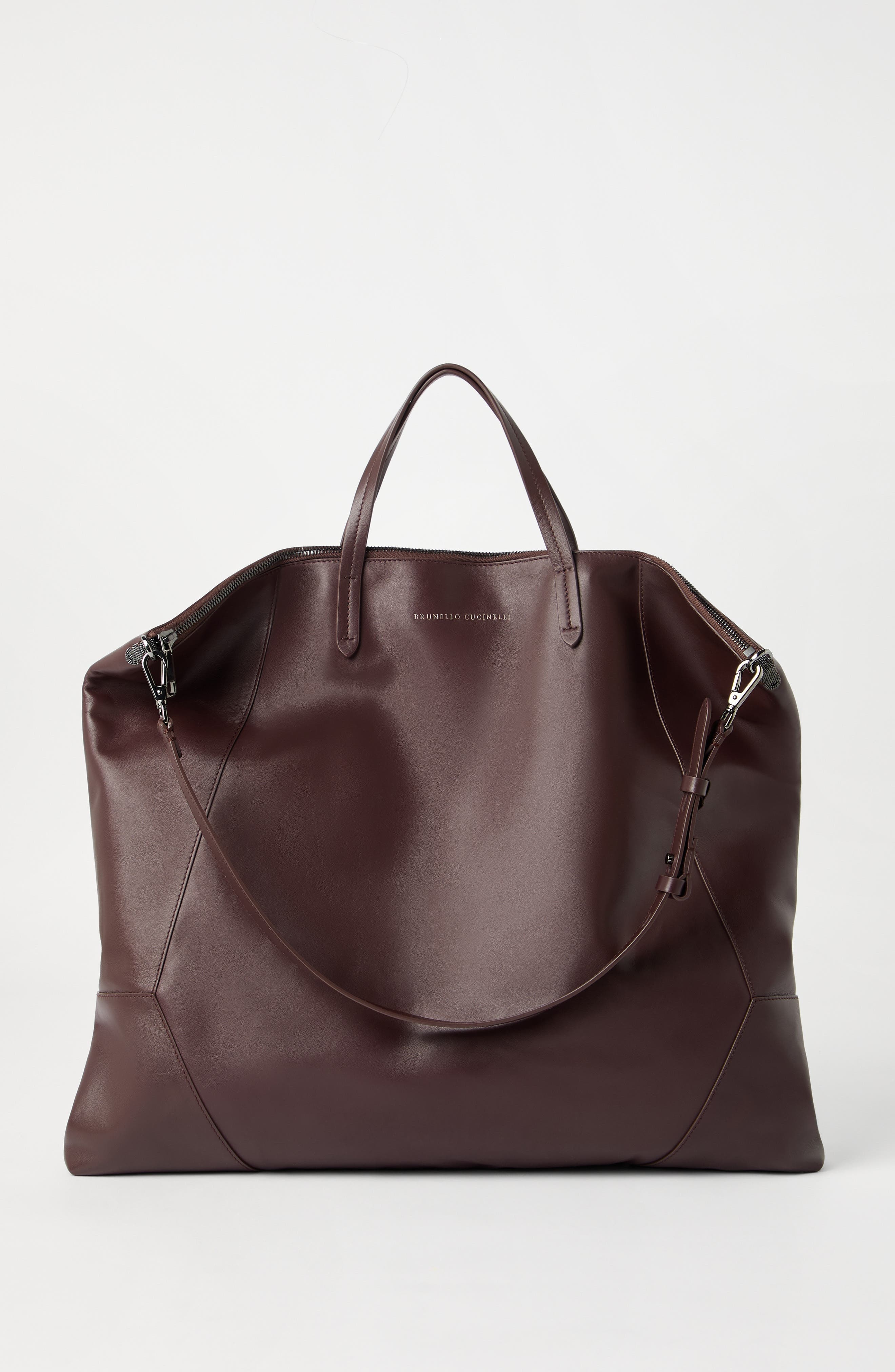 Brunello Cucinelli BC Duo large shopper bag in Burgundy at Nordstrom - 2