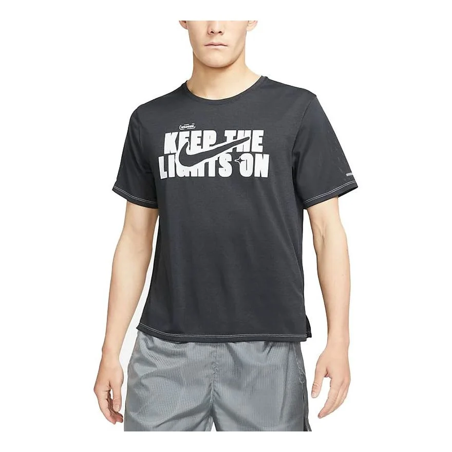 Nike 드리프 밀러 야생 뛰기 캐주얼 Breathable 인쇄 뛰기 짧은 소매 검정 DD5277-045 - 1