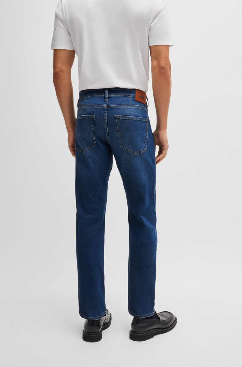 DELAWARE SLIM-FIT JEANS IN DARK-BLUE SUPER-SOFT DENIM 4