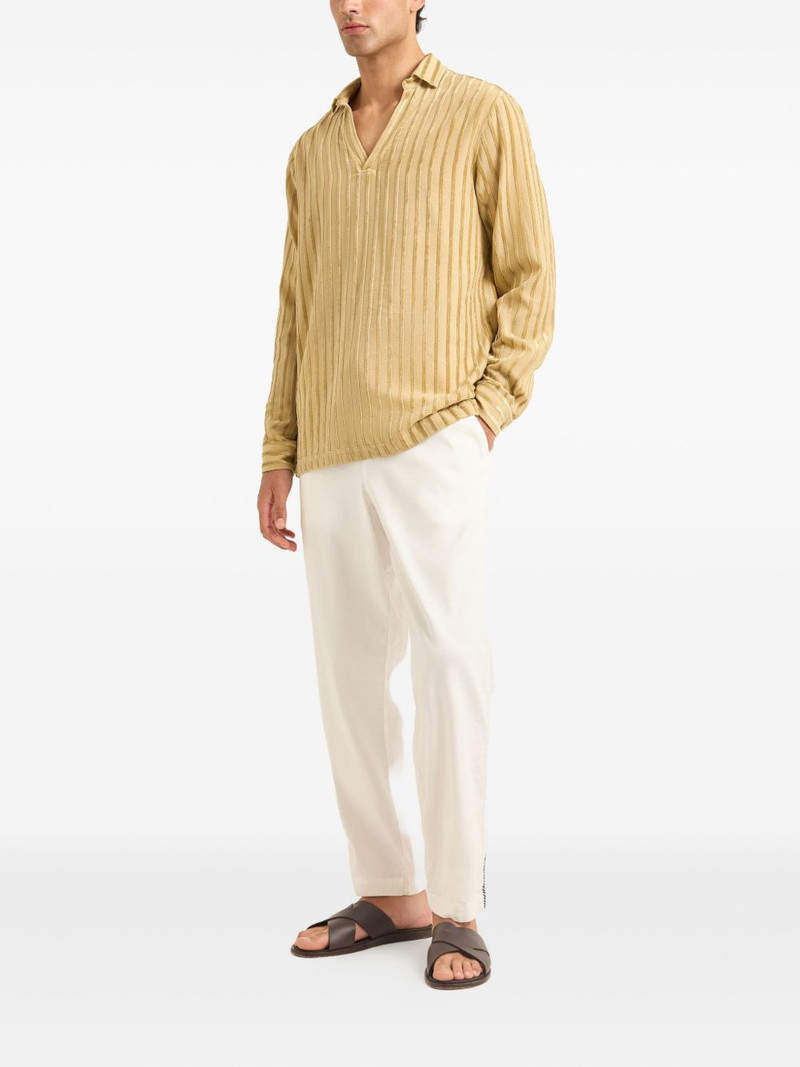 ORLEBAR BROWN Ridley tonal-stripe chenille shirt outlook