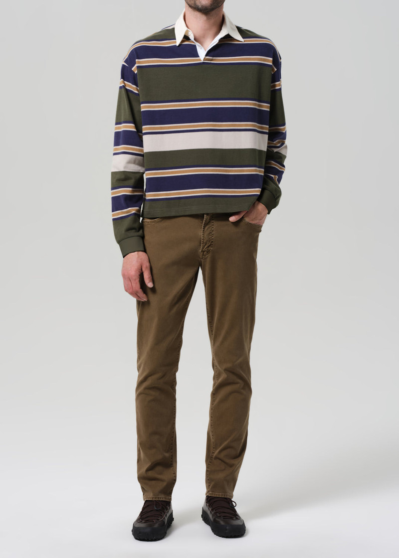 Rugby Shirt In Green Rugby Stripe 7
