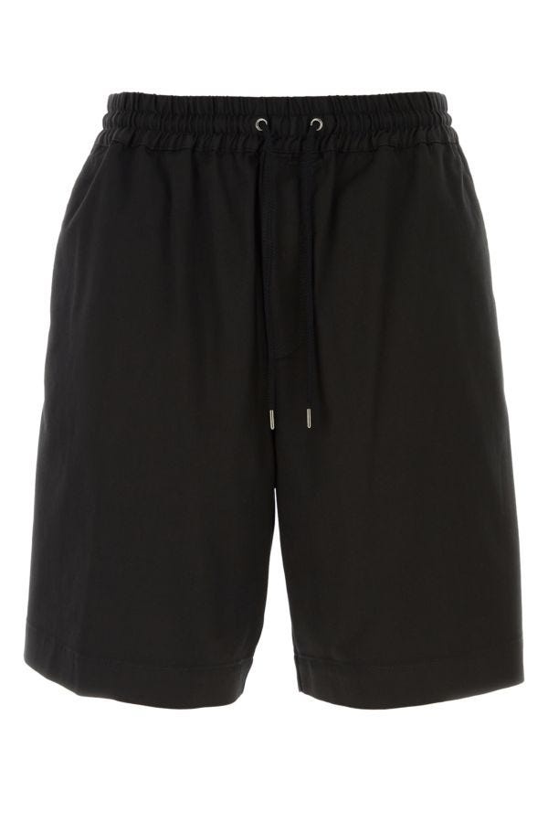 Giorgio Armani Man Black Stretch Lyocell Blend Bermuda Shorts - 1