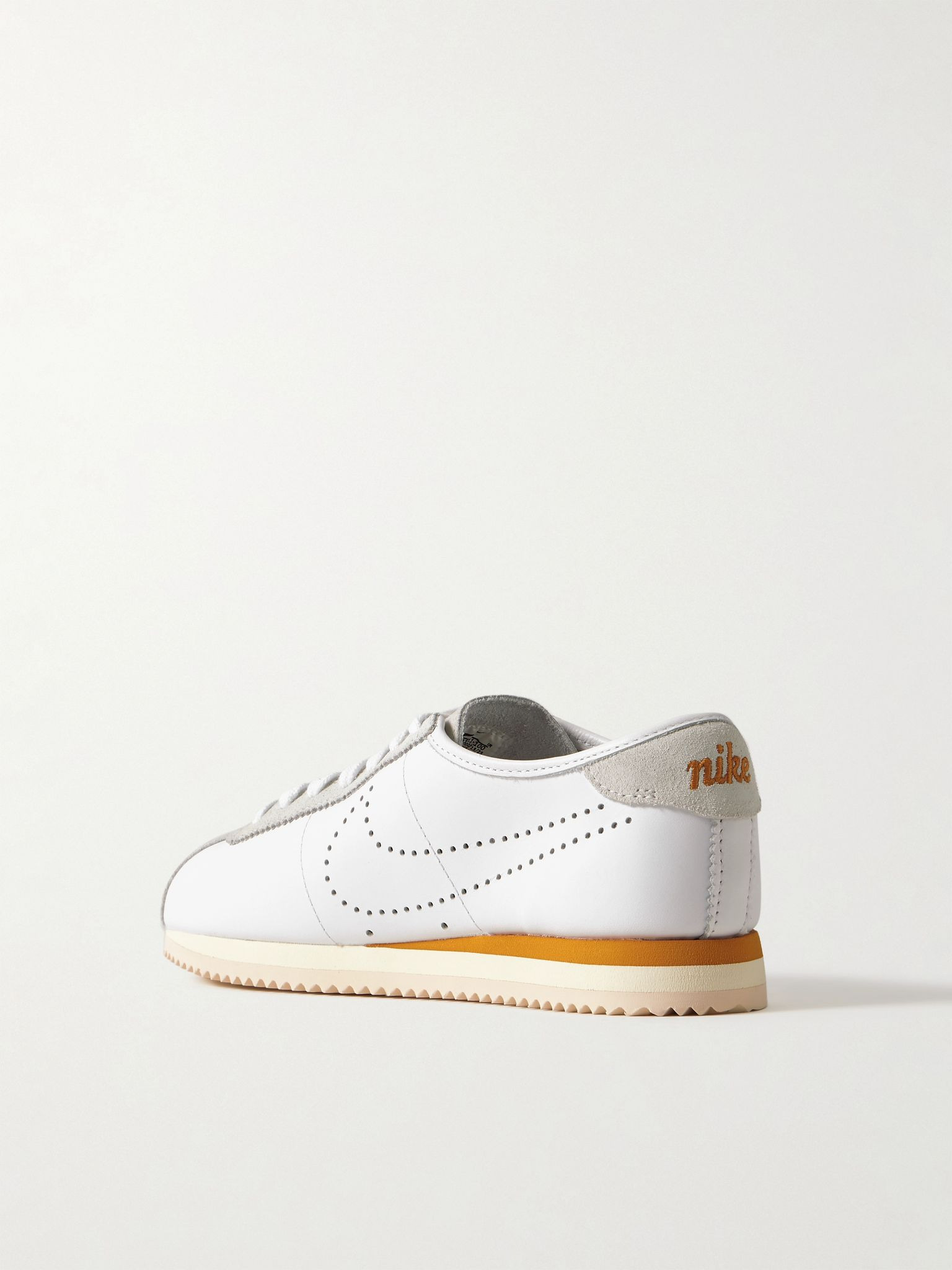 Cortez Decon suede-trimmed perforated leather sneakers White - 3
