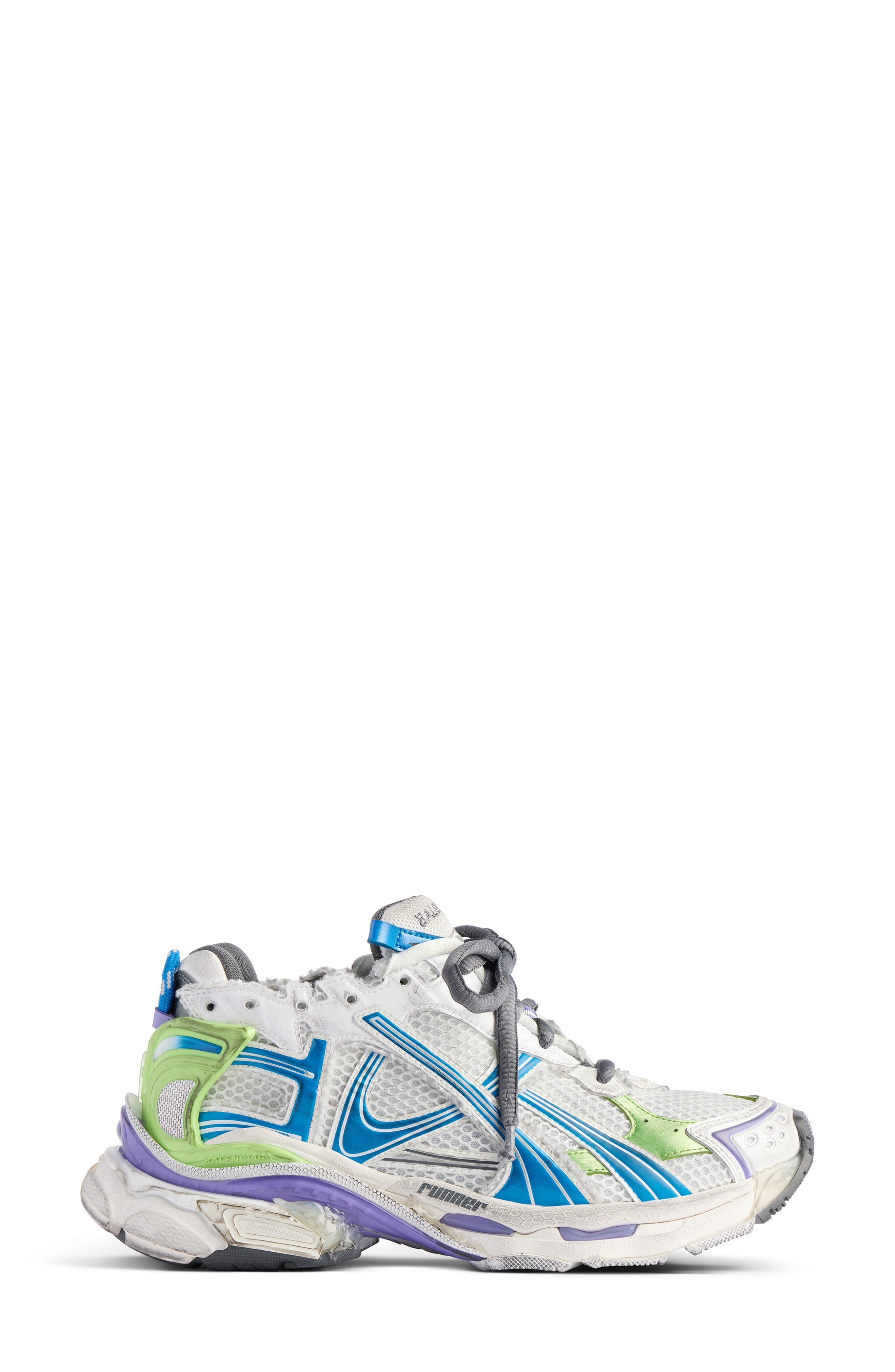 Balenciaga Runner Sneaker in White/Green/Blue at Nordstrom - 1