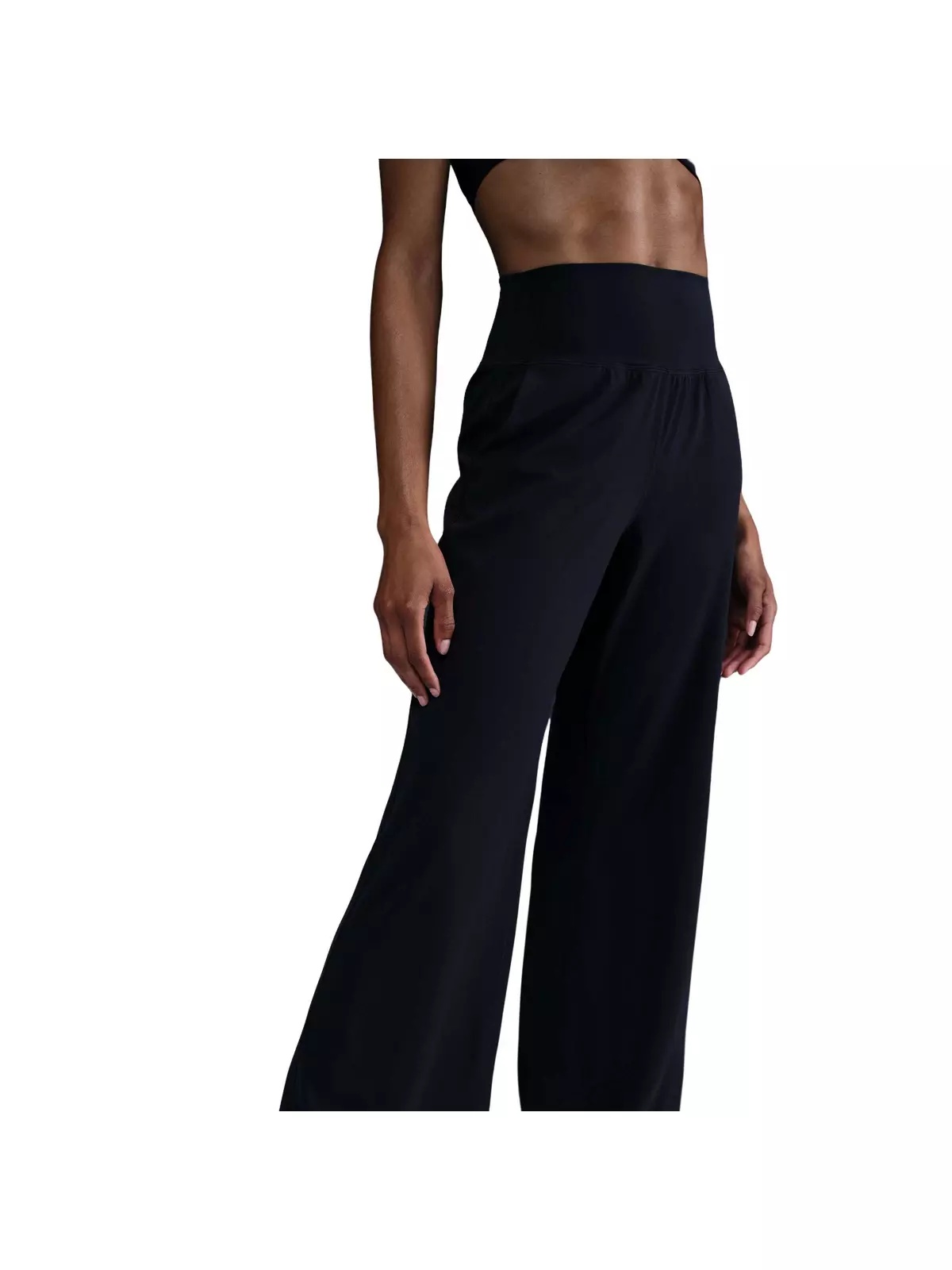 Women's Zenvy Dri-FIT High-Waisted Wide-Leg Pants - Black - 3