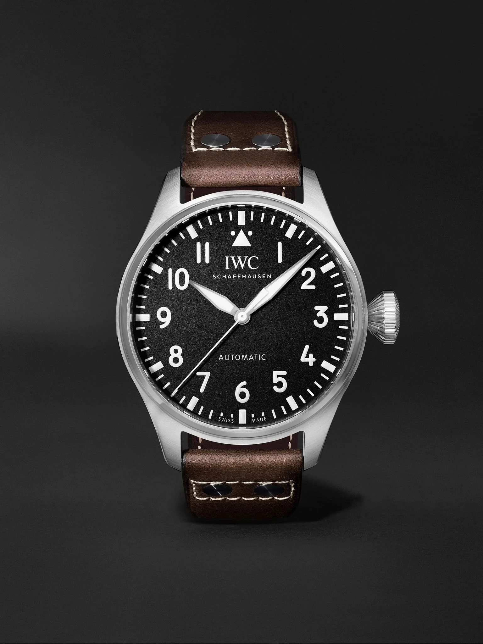 Big Pilot's Automatic 43mm Stainless Steel and Leather Watch, Ref. No. IW329301 Brown - 1