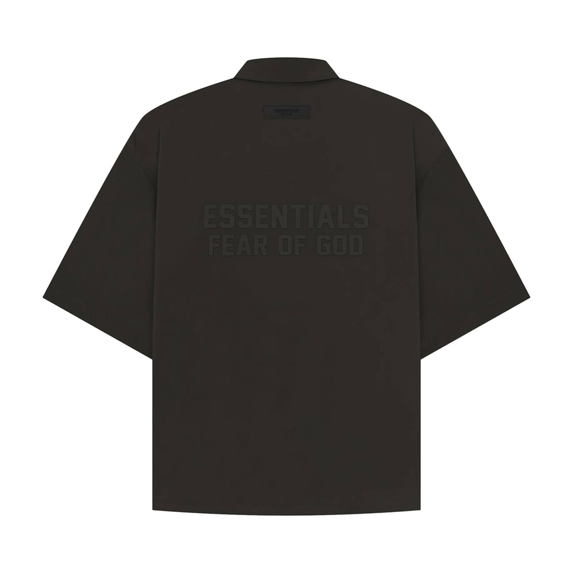 Fear of God Essentials Short-Sleeve Nylon Shirt 'Off Black' - 2