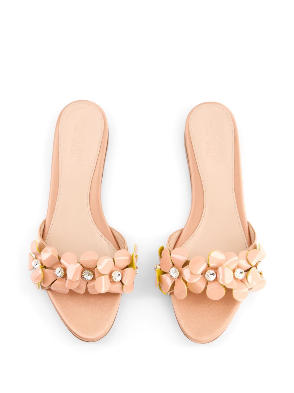 floral-appliqué slides - 4
