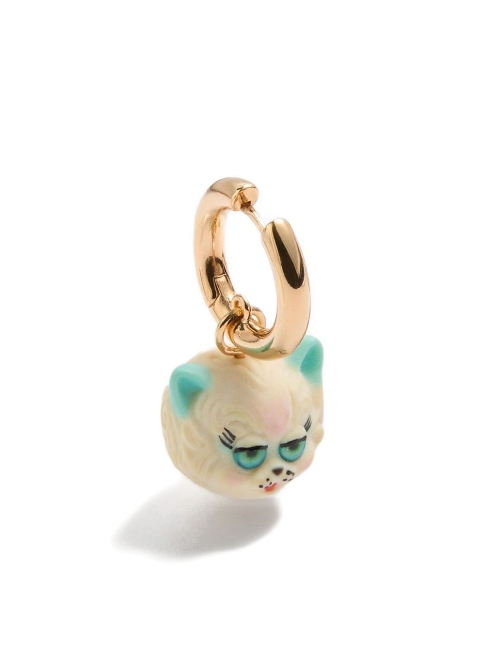 LE CHAT DE LA MAISON SINGLE EARRING IN METAL AND NYLON - 3