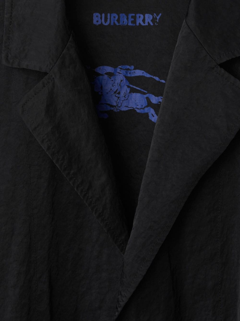 single-breasted crinkled blazer - 3