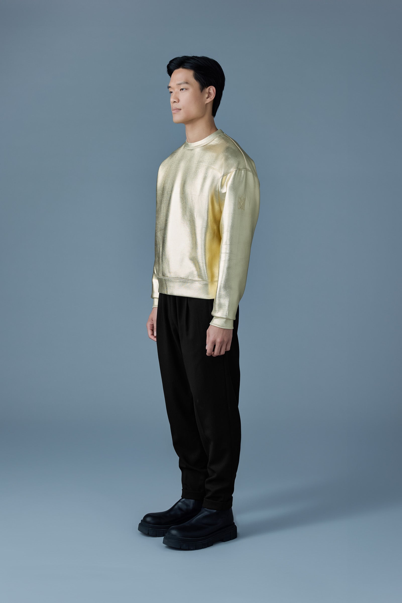 JULIAN-M Metallic double-Face Jersey Sweatshirt - 3