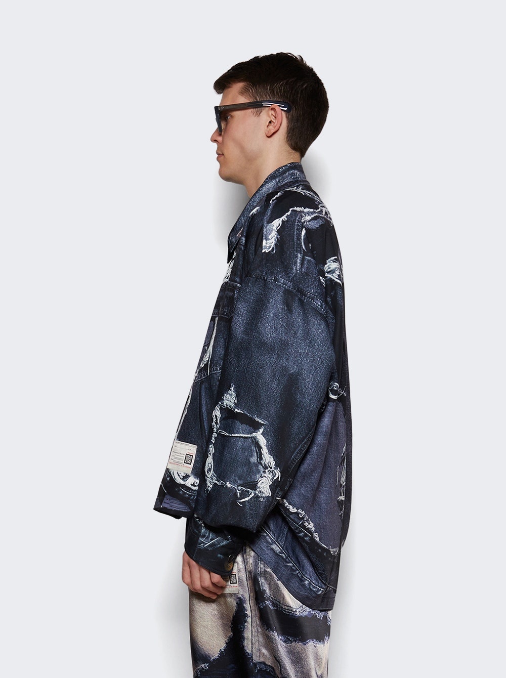 T.a.t.a Trompe-l'oeil Denim Jacket Black - 3