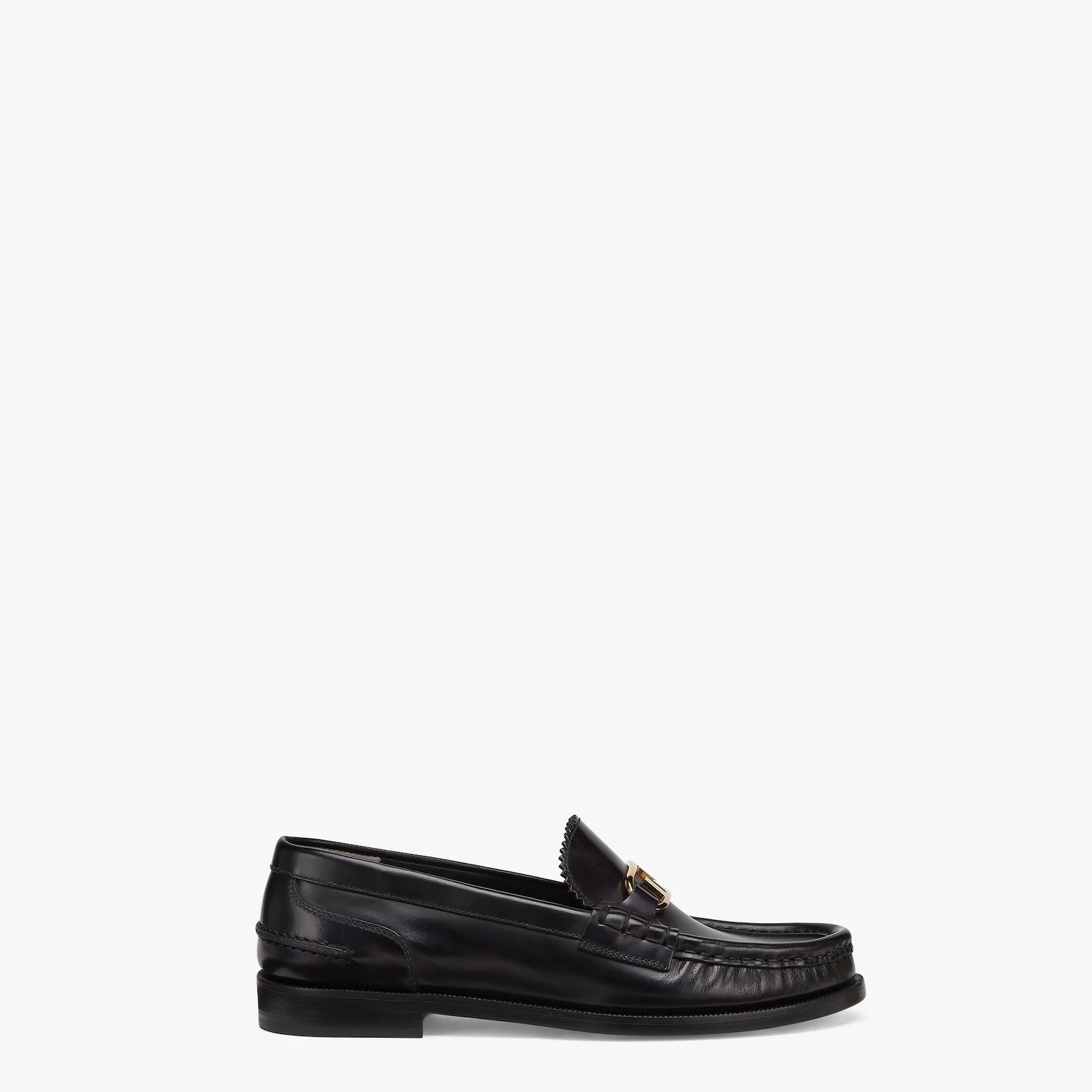 Black leather loafers - 2