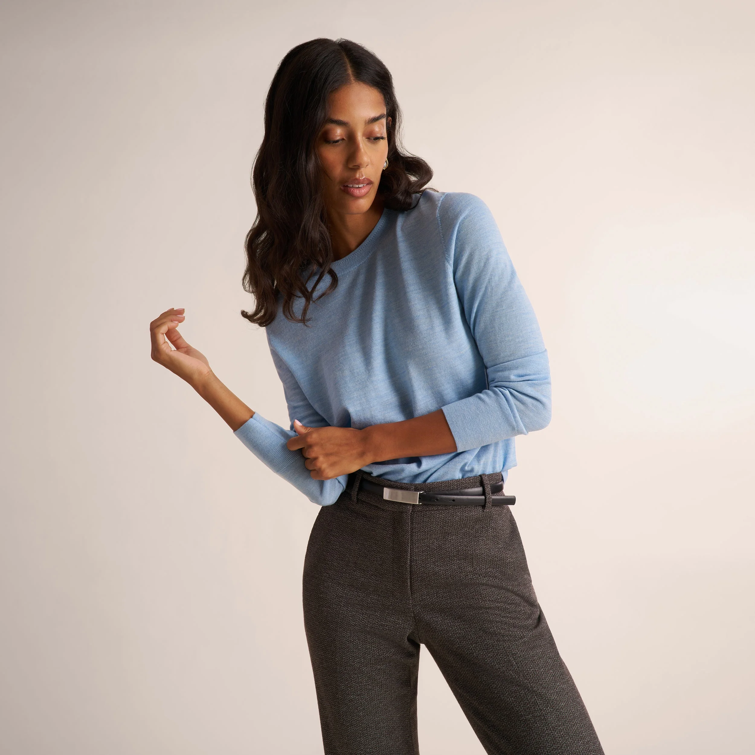 Kit Contrast Sweater - Light Merino - 1