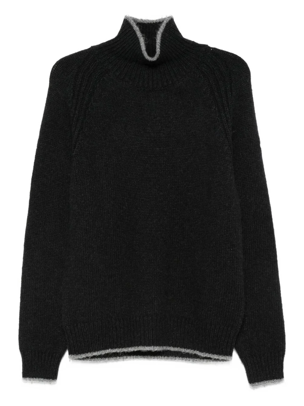 turtleneck ribbed sweater - 1