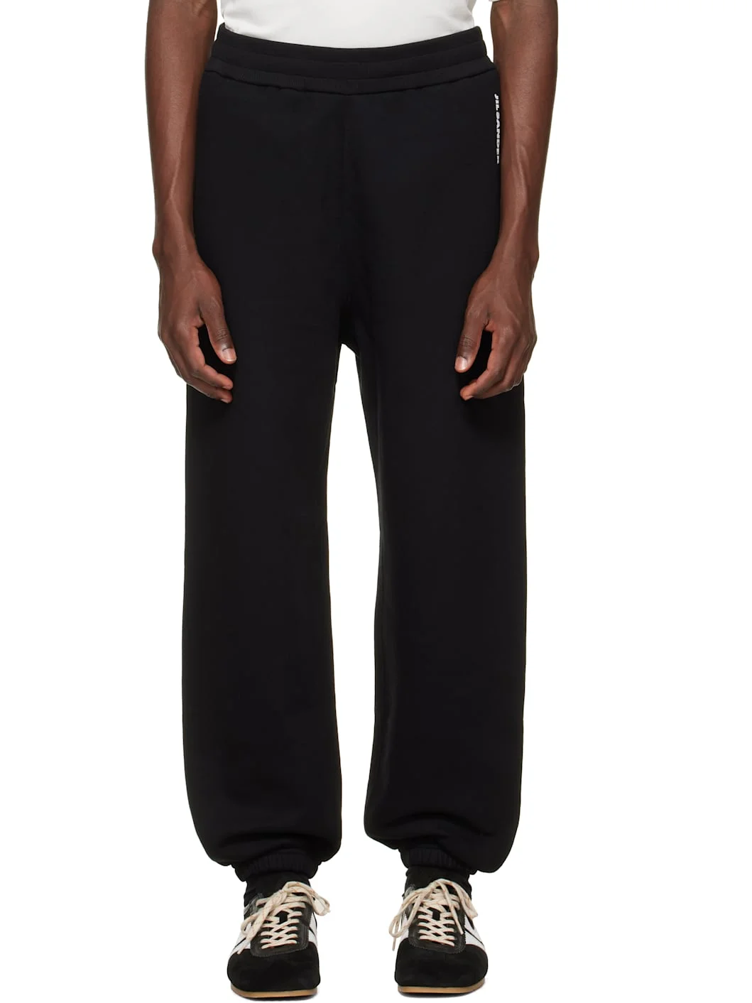 Black Cotton Sweatpants - 1