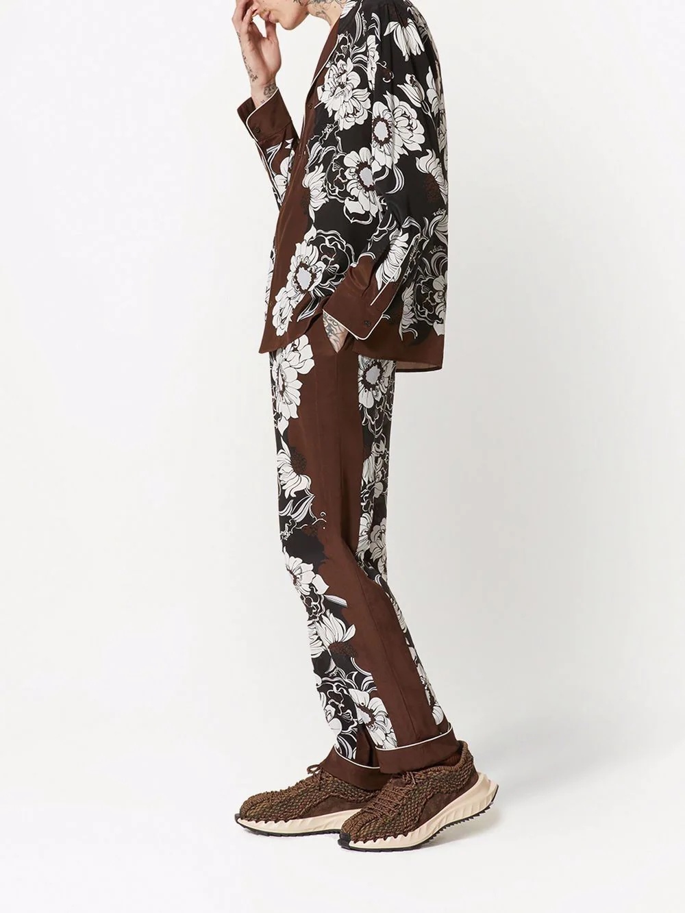 graphic-print elasticated-waist trousers - 2