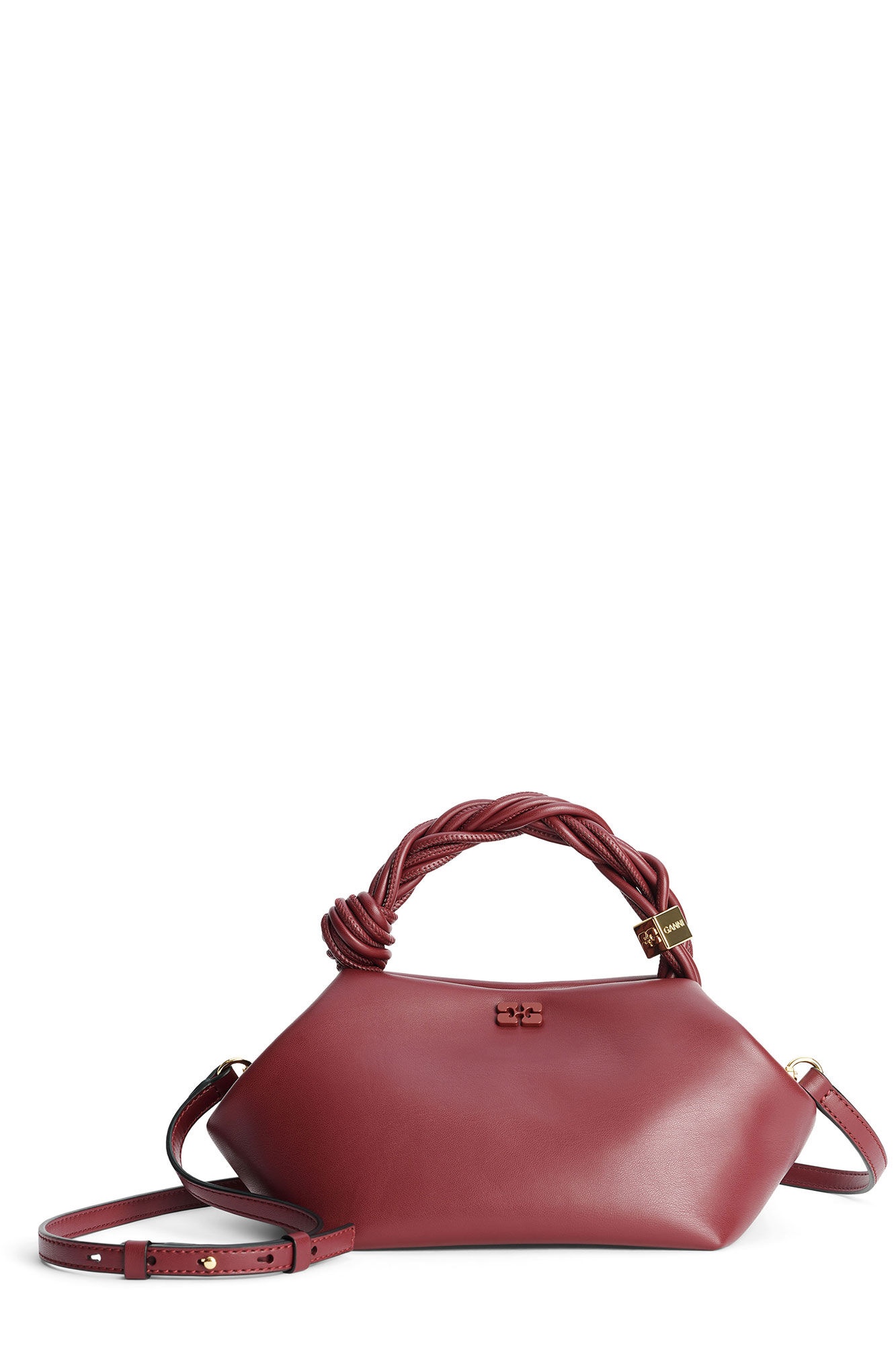 BURGUNDY SMALL GANNI BOU BAG - 6