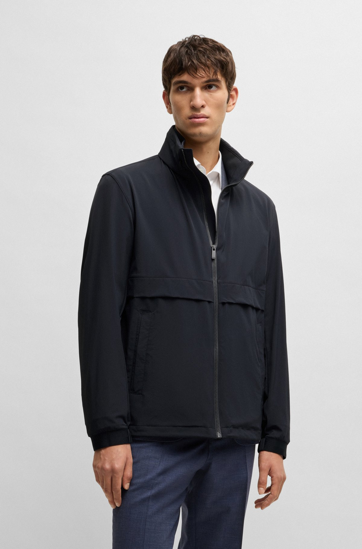 SOFTSHELL JACKET IN WASHABLE STRETCH FABRIC WITH PACKABLE HOOD - 2